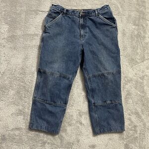 Northeast Outfitters Workwear Double Knee Jeans Mens 38x30 Carpenter‎ Flannel